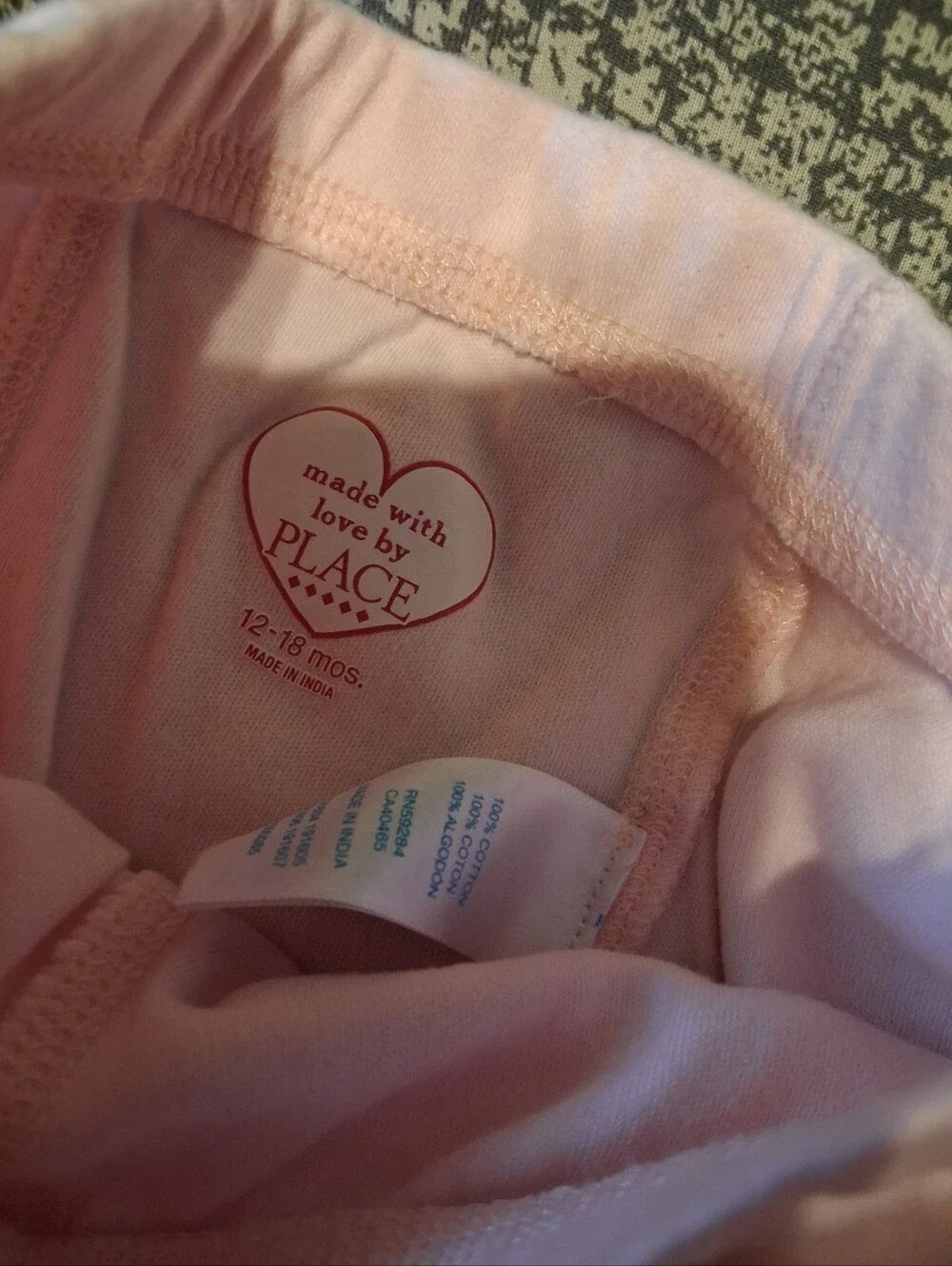 Children's Place Girls' Pink Heart and Solid Knit Pants - Pack of 2